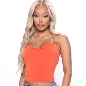 Aubriella Cowl Neck Top - Red